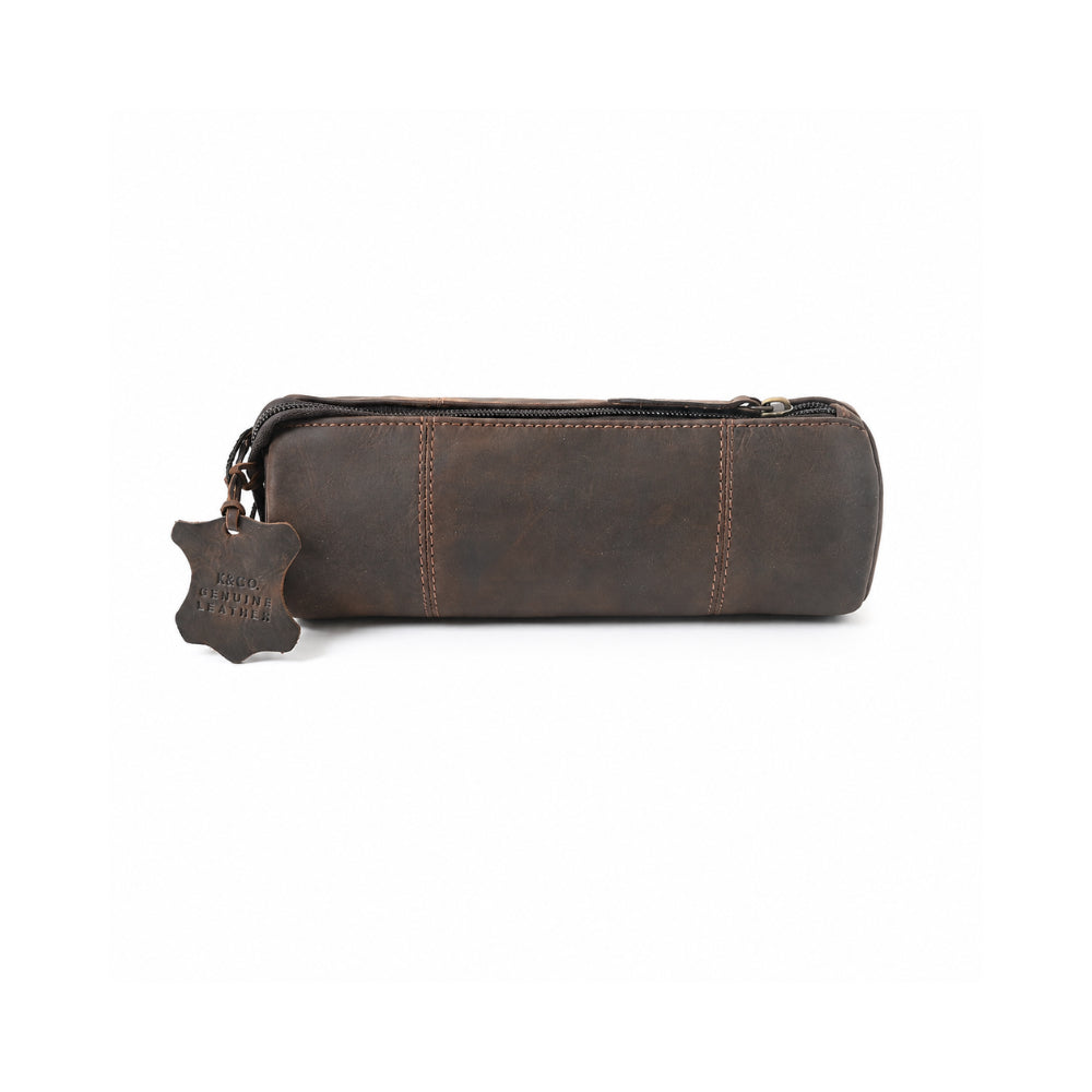 K&Co. Genuine Leather Cylinder Bag - ESPRESSO